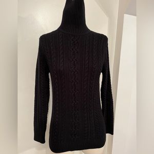 Amazon black cable sweater SZ S